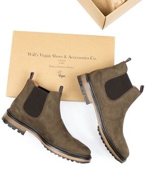 Will's Vegan Shoes Brown Chelsea Boots